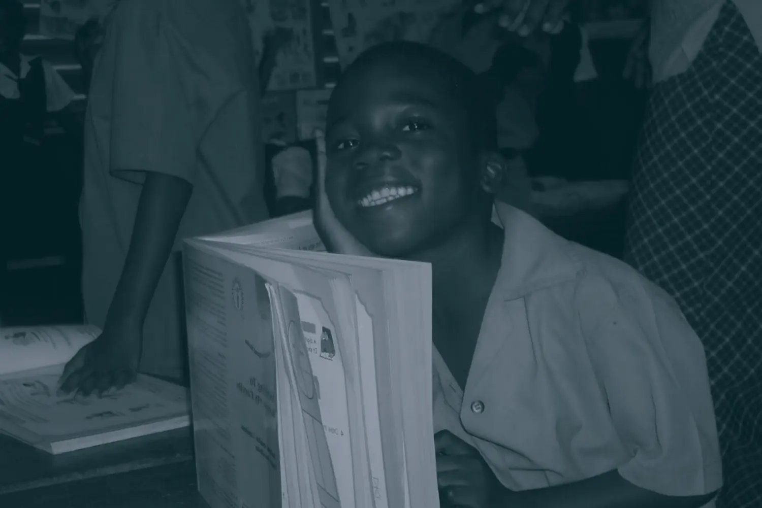 Happy person smiling