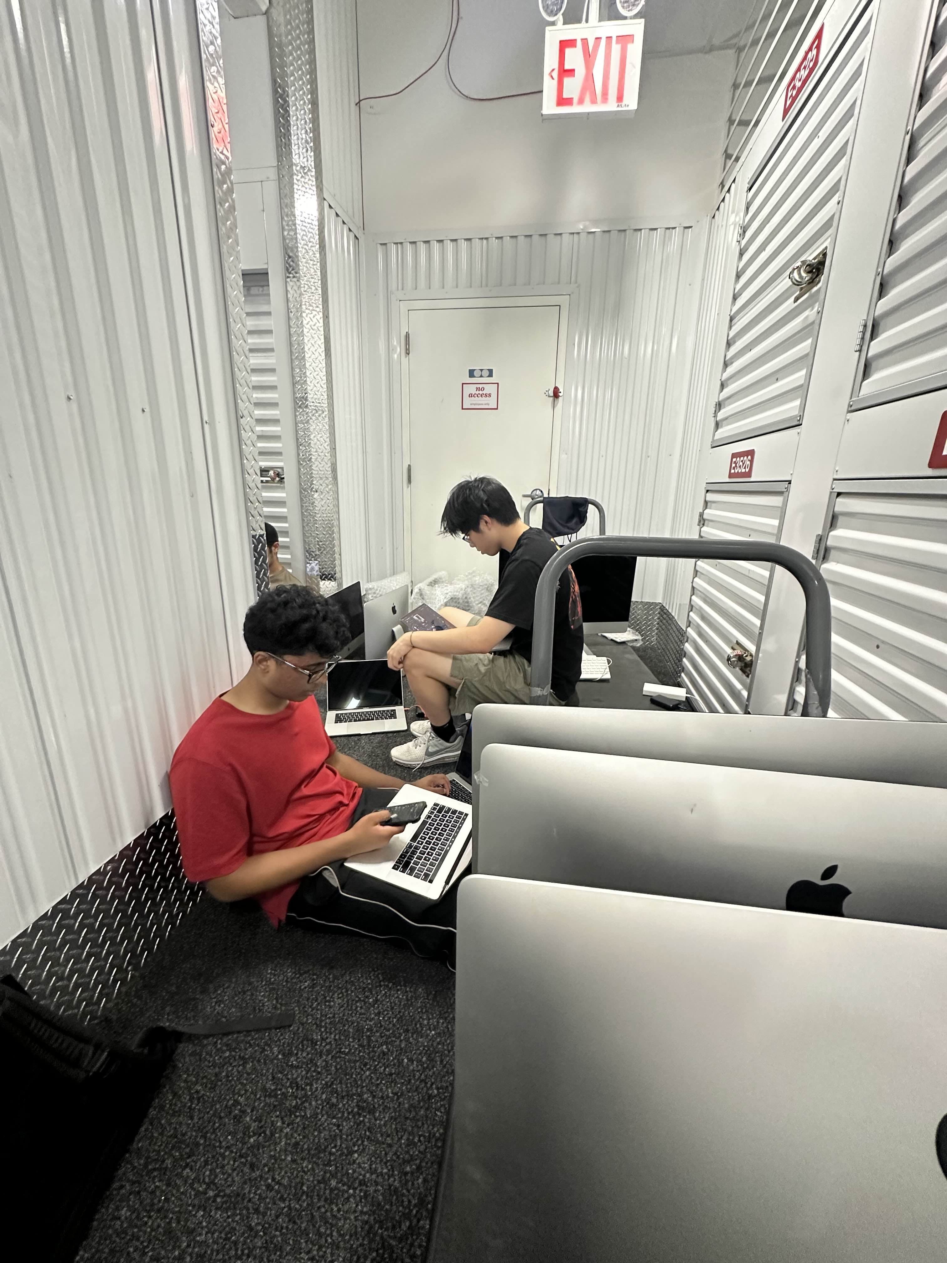 Team members working together